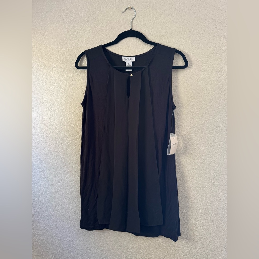 Carmen black sleevless blouse